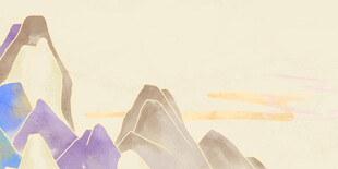 水墨风格山峦风景图