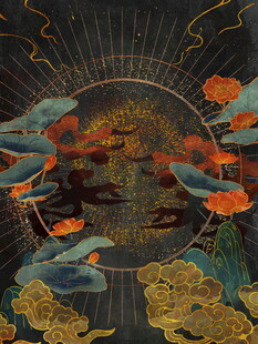 中式古风祥瑞图案插画