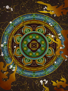 精美复古风圆形装饰图案