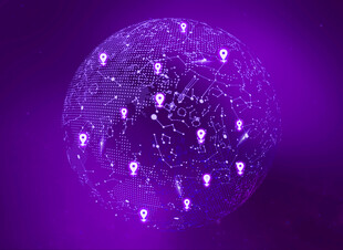 梦幻紫色星空球体