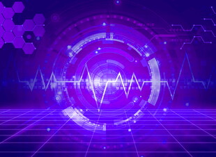 科技感紫色动态脉冲画面