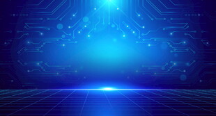 科技感蓝色数字虚拟空间