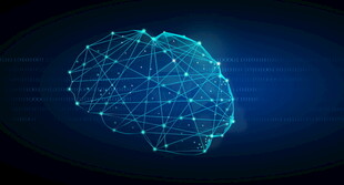 科技感脑型网络结构图案