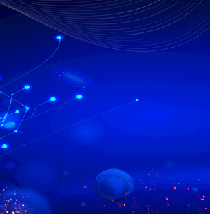 梦幻蓝色海底灯光场景