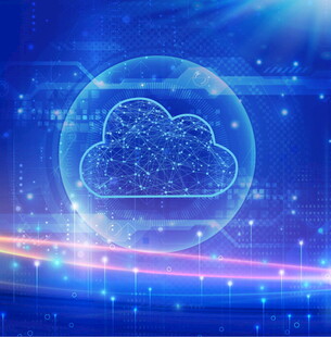科技感的云端数据概念图