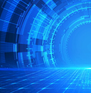 科技感蓝色虚拟数字背景