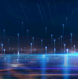 科技感夜景线条光影效果