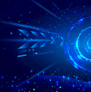 科技感蓝色箭头光效背景