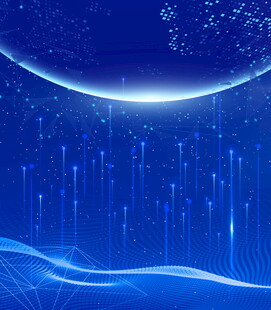 科技感蓝色梦幻数字背景