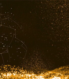 金色粒子星空梦幻背景