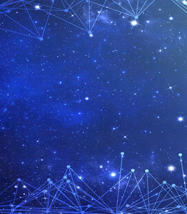 梦幻星空几何线条背景图