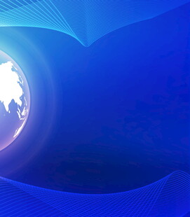 梦幻蓝色隧道景观