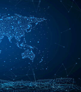 科技感全球网络数据背景图