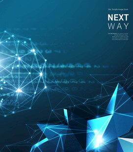 科技感几何线条抽象背景图