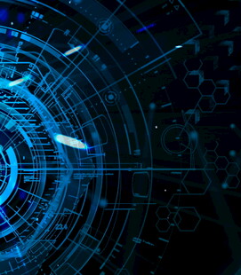 科技感蓝色数字界面背景