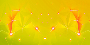 梦幻荧光绿色花卉图案