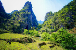 广南坝美文秀丽山间田园风光美景