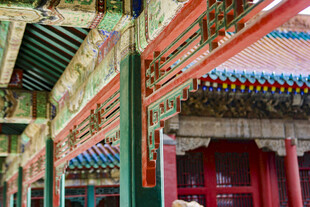 中式古建筑廊檐精美景致