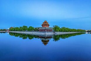 北京天坛倒影美景