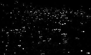 黑色背景上的闪烁白点