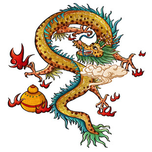 传统中国龙形象图案