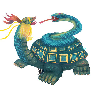 神话神兽玄武插画形象