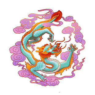 传统祥云龙纹图案
