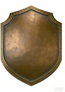 复古青铜盾牌