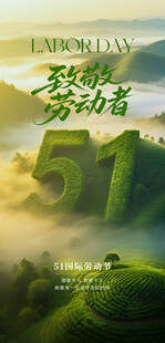 五一劳动节自然风景图