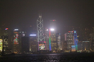 香港璀璨夜景灯光秀