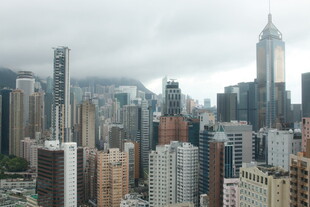 香港繁华都市天际线