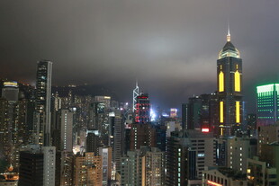 香港璀璨夜景都市风貌