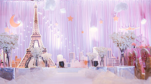 梦幻巴黎风婚礼场景布置