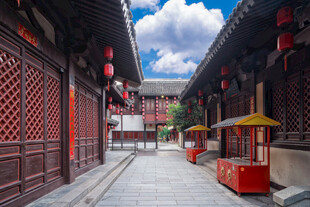 古巷中式街景古韵悠然