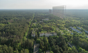 俯瞰城市森林景观