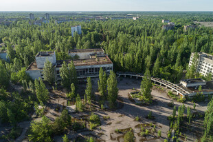 森林环绕的现代化建筑群