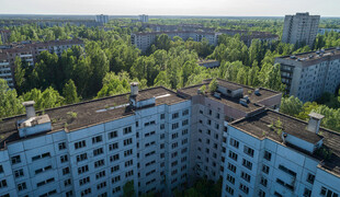 城市居民区的俯瞰景象