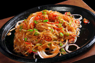 凉拌酸辣水晶粉