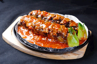 铁板肉末茄子煲