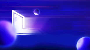 梦幻紫色科技感空间画面