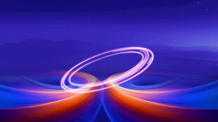 炫彩抽象环形光影图案