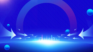 梦幻蓝色科技感舞台背景