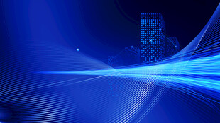 蓝色动感科技光线背景图