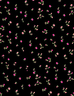 黑色底碎花图案纹理
