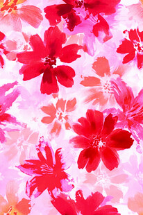 水彩风红色花卉图案背景