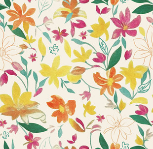 多彩花卉图案背景