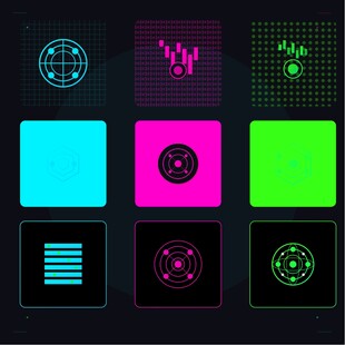 炫酷科技感几何图形元素