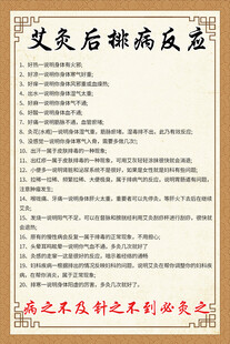 艾灸后排病反应海报 展板