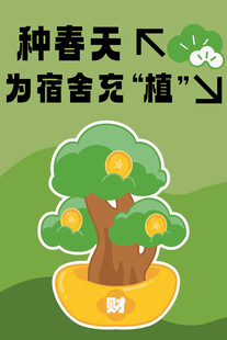 发财树水牌展板