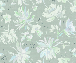 淡绿色 花卉 图案 